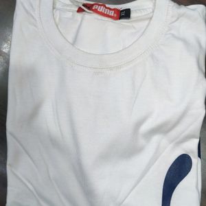 New T-shirt Round Neck Cotton T-shirt White Colour