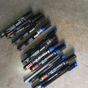 13 Black Blue Mix Permanent Marker