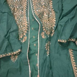 Coat Umbrella Embroidery Green Kirti