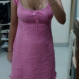 Pink Cottagecore Dress