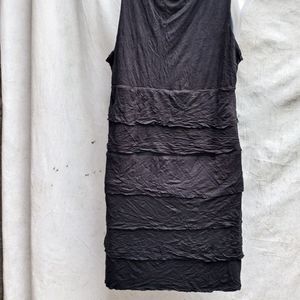 FRILL BLACK PARTY DRESS