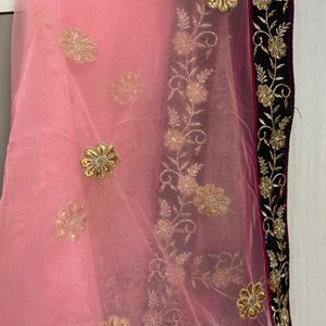 Brown Golden Lehenga