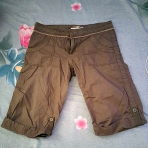 Knee Length Khaki Cargo