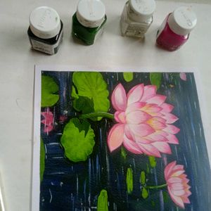 Lotus Painting Flower Kamal Ful