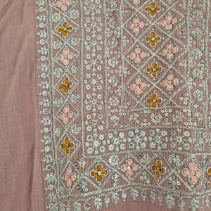 Dusty Pink Kurta With Duppatta Xl