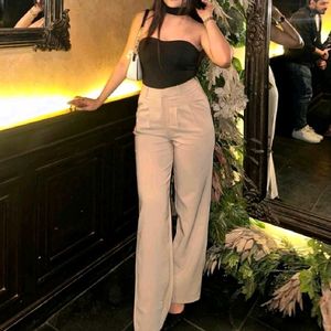 Stella Highwaist Tailored Pants - Beige (New)