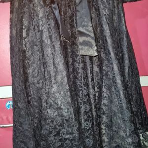 Handmade Black Neted Dress