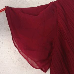 Beautiful Women's Party Dress Gown Maroon Premium