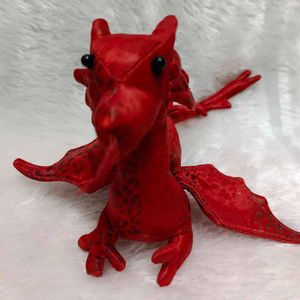 "Mini Red Chinese Dragon Plush Toy – 7 Inches