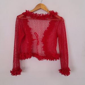 Red Color Shrug (Women's)