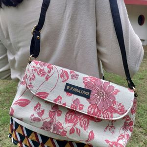 Floral Two Partation Sling bag