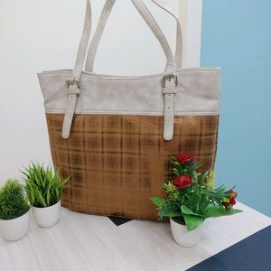 Glamazon Leather Women's Tote Bag(Tan).