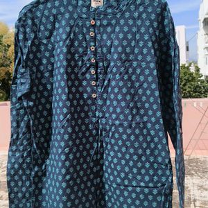 Blue Short Kurta For Sale