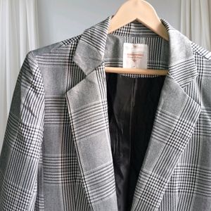 B&W Plaid Blazer