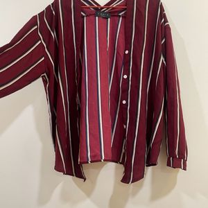 Maroon Stripped Top