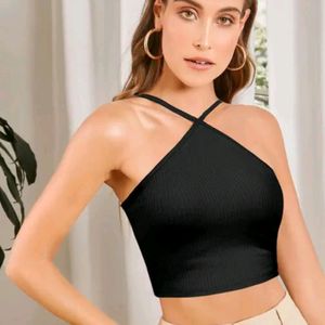 New halter Neck BLACK TANK TOP