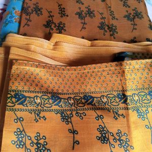 Gold Printed Saree