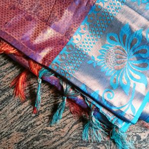 Multi-coloured Silk Saree