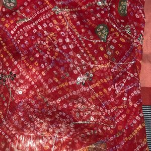 Silk Maroon Material Lehenga