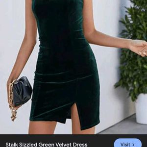 Green mini dress