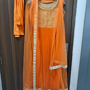 4 Pc Orange Suit Set Perfect For Haldi