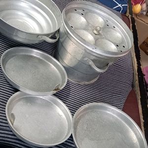 Steamer & 7 Plates (Idli, Patra, Dhokra Maker)