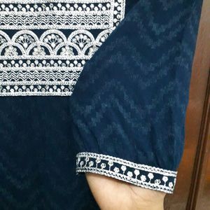 Navy Blue Short Kurti🐋