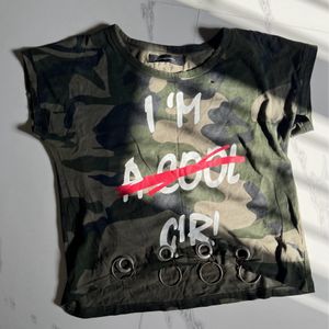 Olive Cute Crop Top