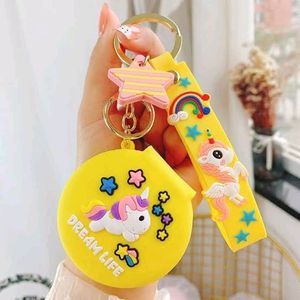 Unicorn Mirror Keychain (Yellow Colour)