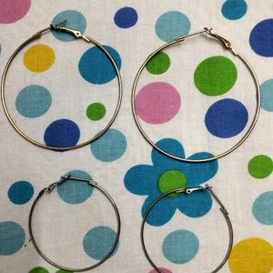 Combo-round Earrings (Gold And Silver Plated)