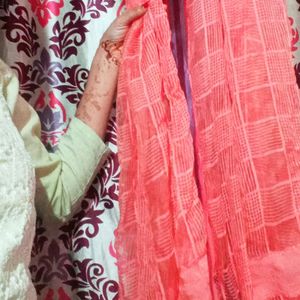 Light Pink Colour Cotten Silk Beautiful Dupatta