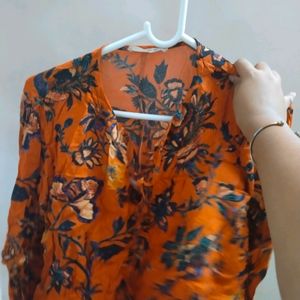 Orange Floral T-shirt