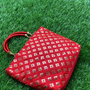 Sequence Work Hand Bag Red