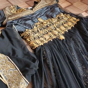 Black Heavy Party Wear Gown