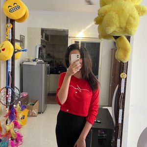 Good Quality Red Crop Top