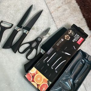 Pack Of 5 Knife Kitchen Scissors Peeler