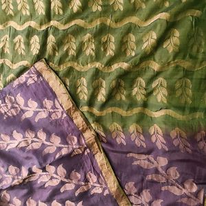 Handloom saree Silk Golden Clour Zari