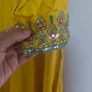 Yellow Anarkali Kurta