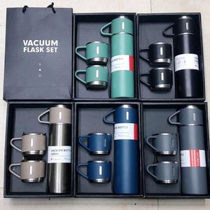 Flask Set with  Steel Cups Combo 500ml - Keeps HO