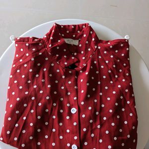 Rust Polka Dots Shirt