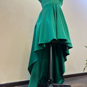 Green High Low Dress (Bust :32-34)