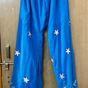 blue pakistani style kurta pant set