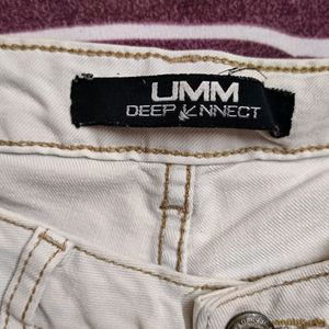 UMM Brand Women Off White Denim Jeans