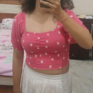 Only Pink Crop Top