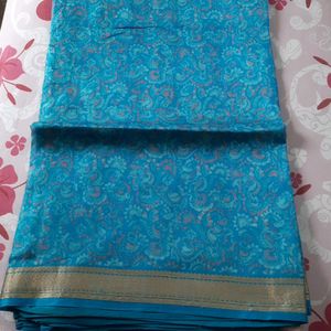 Silk Saree With GOLDEN Jori Border