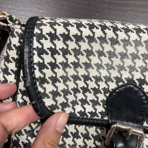 Checked Sling Bag