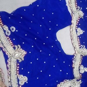 Zardozi Pearl Work Saree With Patticote Rarely Us