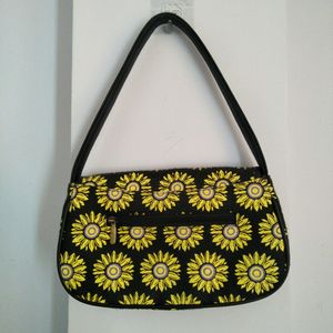 Black Sunflower Shoulder Bag