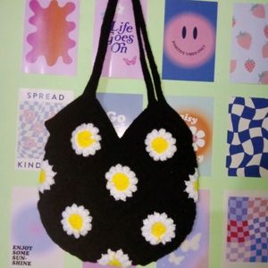 Granny Square Bag In Black