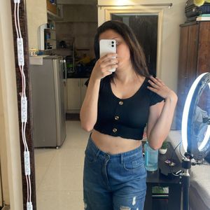 Black Crop Top